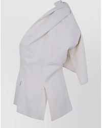 Uma Wang - Kaeen One Shoulder Tailored Draped Jacket - Lyst