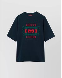 Gucci - Cotton Logo Print Short-Sleeve T-Shirt - Lyst