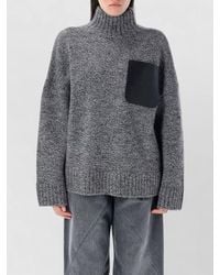 JW Anderson - High-Neck Wool-Blend Loose-Fit Jumper - Lyst