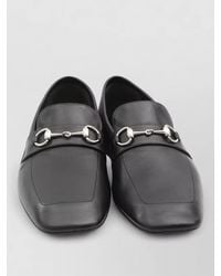 Gucci - Leather Loafers Horsebit Detail Square Toe - Lyst