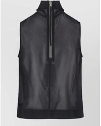 Rick Owens - High Neck Sleeveless Sheer Top Design - Lyst