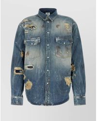 Vetements - Distressed Denim Shirt Button-Down Collar - Lyst