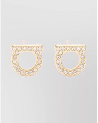 Ferragamo - Crystal-Embellished Stud Earrings - Lyst