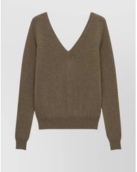 Saint Laurent - Cashmere V-Neck Sweater - Lyst