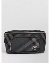 Burberry - Grid Hip Crossbody Bag Ribbed Leather - Lyst