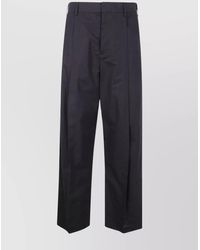 Marni - Wide Leg Pleated Trousers With Belt Loops - Lyst