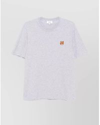 Maison Kitsuné - Cotton Crew Neck Short-Sleeve T-Shirt - Lyst
