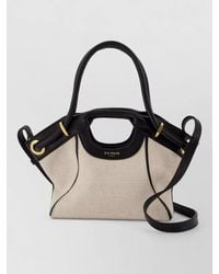 Balmain - Small Leather Tote Bag Shoulder Strap - Lyst