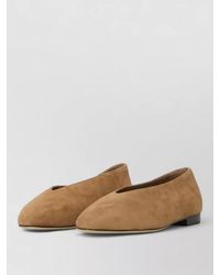 Jimmy Choo - Margot Suede V Cut Flat Loafers - Lyst