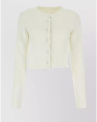 Maison Margiela - Angora Crewneck Cropped Cardigan - Lyst