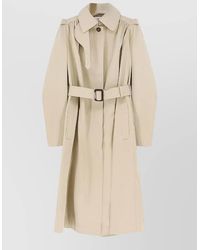 McQueen - Cotton Puff-Sleeve Trench Coat - Lyst