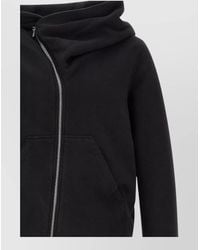 Rick Owens - Cotton Asymmetric Zip-Up Hooded Jacket - Lyst