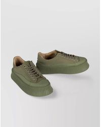 Jil Sander - Canvas Platform Sneakers - Lyst