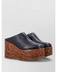Chloé - Leather Maxime Wedge Mules - Lyst