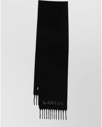 Lanvin - Scarf Nylon Blend Silk Fringe Detail - Lyst