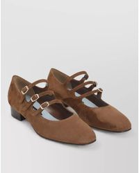 CAREL PARIS - Suede Leather Mary Jane Ballerina Shoes - Lyst