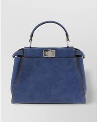 Fendi - Peekaboo Mini Leather Shoulder Bag - Lyst