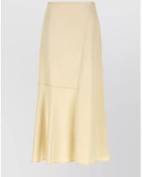 Jil Sander - Silk Draped Asymmetric Skirt - Lyst