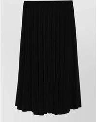Norma Kamali - High-Rise Pleated Flared Midi Skirt - Lyst