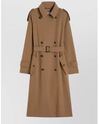 Max Mara - Mxmcerto Trench Coat Flared Shape Belted - Lyst