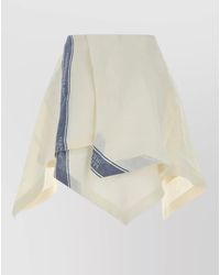 JW Anderson - Linen Mini Skirt Asymmetric Contrast Trim - Lyst