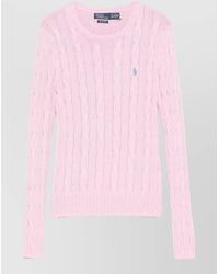 Polo Ralph Lauren - Cable-Knit Slim-Fit Cotton Crewneck Jumper - Lyst