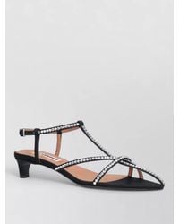 Jil Sander - Sandals Open Toe Kitten Heel Strappy Embellished - Lyst