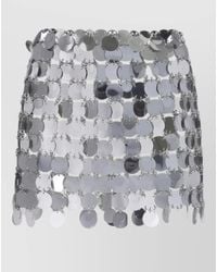 Rabanne - High Waisted Metallic Sequin Texture Skirt - Lyst