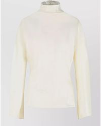 Rohe - Acetate Blend High Neck Long Sleeve Blouse - Lyst