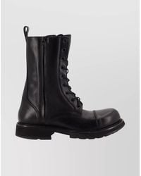 Balenciaga - Chunky Sole Lace-Up Leather Boot - Lyst
