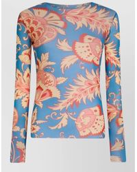 Etro - Floral-Print Long-Sleeve Blouse - Lyst