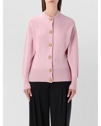 Balmain - Cashmere Wool Relaxed-Fit Ribbed-Trim Buttoned Cardigan - Lyst
