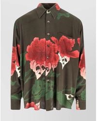 Our Legacy - Floral Long Sleeve Shirt With Chest Pocket - Lyst