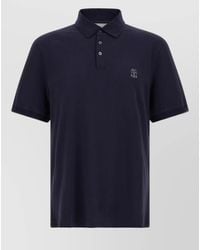Brunello Cucinelli - Cotton Piqué Short-Sleeve Polo Shirt - Lyst