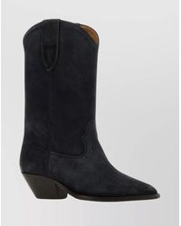 Isabel Marant - Suede Iconic S Ankle Boots With Cuban Heel - Lyst