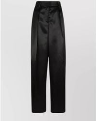 Jil Sander - Satin Wide-Leg Trousers - Lyst