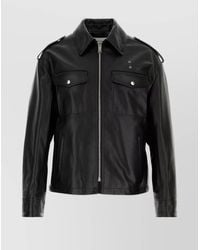 McQueen - Eyelet-Detail Leather Jacket - Lyst