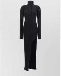 Ann Demeulemeester - Virgin Wool Mock Turtleneck Maxi Dress - Lyst