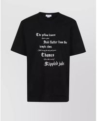 McQueen - Cotton Logo Print Ribbed Crew Neck T-Shirt - Lyst