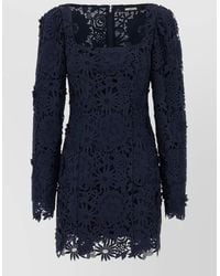 ROTATE BIRGER CHRISTENSEN - 3D Lace Ls Mini Dress - Lyst