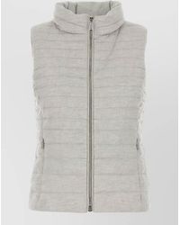 Moorer - Linen Sleeveless Down Jacket - Lyst