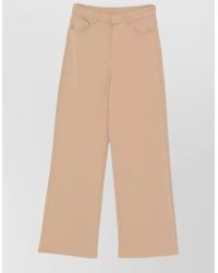 Max Mara - Wide Leg Trousers Belt Loops Pockets - Lyst