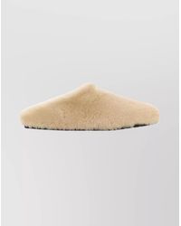 Prada - Sand Shearling Slippers - Lyst