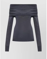 Stella McCartney - Virgin Wool Off-Shoulder Turtleneck Jumper - Lyst