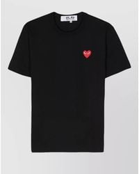 Comme des Garçons - Logo Heart Patch Cotton Jersey T-Shirt - Lyst