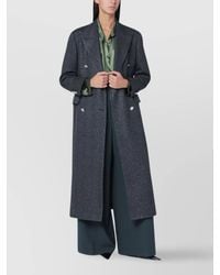Tagliatore - Houndstooth Double-Breasted Coat - Lyst