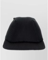 Homme Plissé Issey Miyake - Pleated Cap Curved Brim Structured Silhouette - Lyst