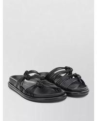 Santoni - Flat Sandals Open Toe Knotted Straps - Lyst