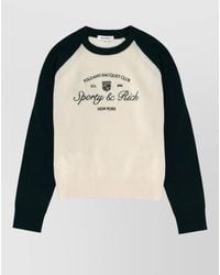 Sporty & Rich - Cashmere Wool Logo Sweatshirt - Lyst