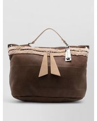 La Milanesa - Shearling Trim Tote Bag - Lyst